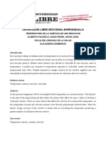 Temperatura en La Cinetica de Una Reaccion - Informe