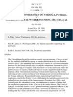 Air Courier Conference of America v. American Postal Workers Union, 498 U.S. 517 (1991)