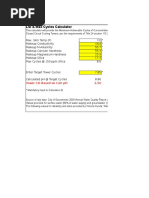 LSI & Max Cycles Calculator: Tower LSI Based On Calc PH 2.50