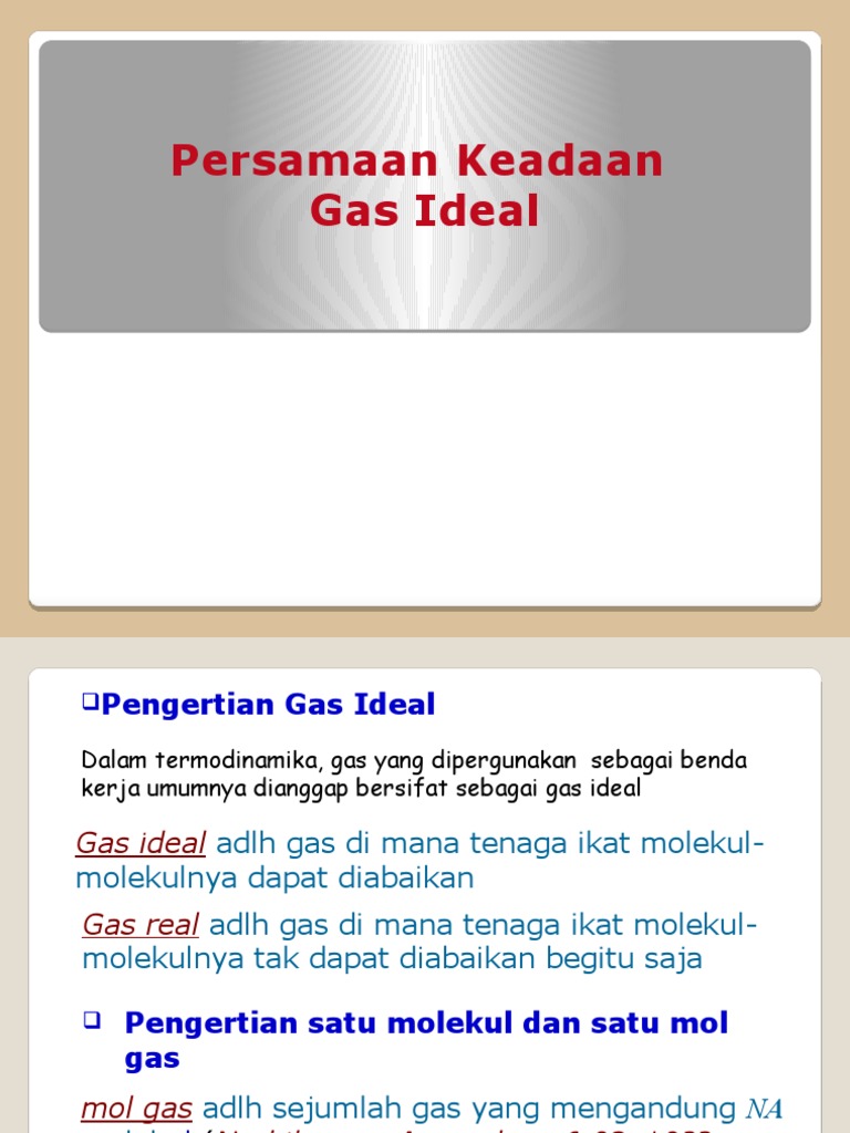 Persamaan Keadaan Gas Ideal