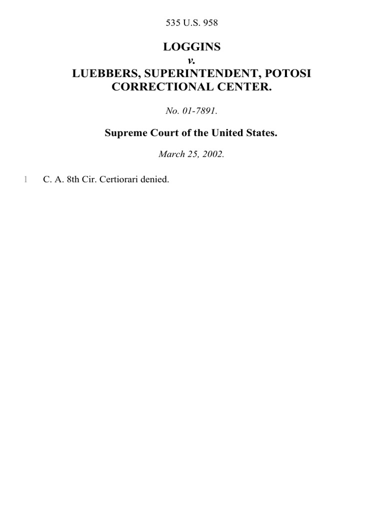 Loggins Luebbers, Superintendent, Potosi Correctional Center PDF
