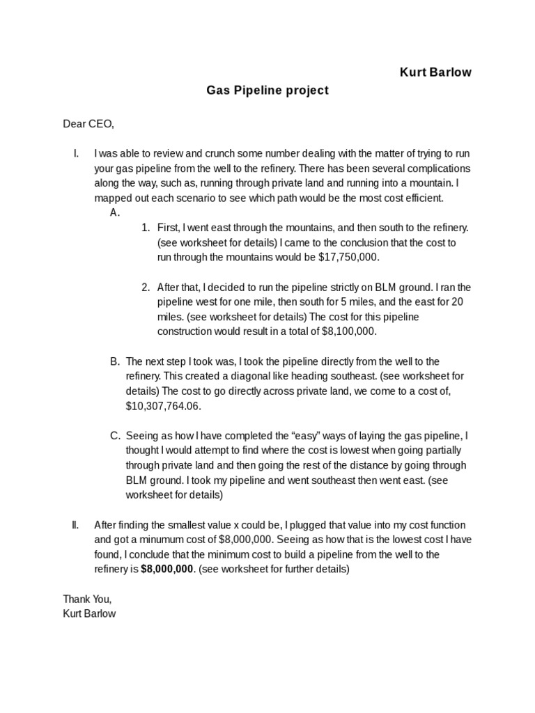 Gas Pipeline Project | PDF | Teaching Mathematics | Nature