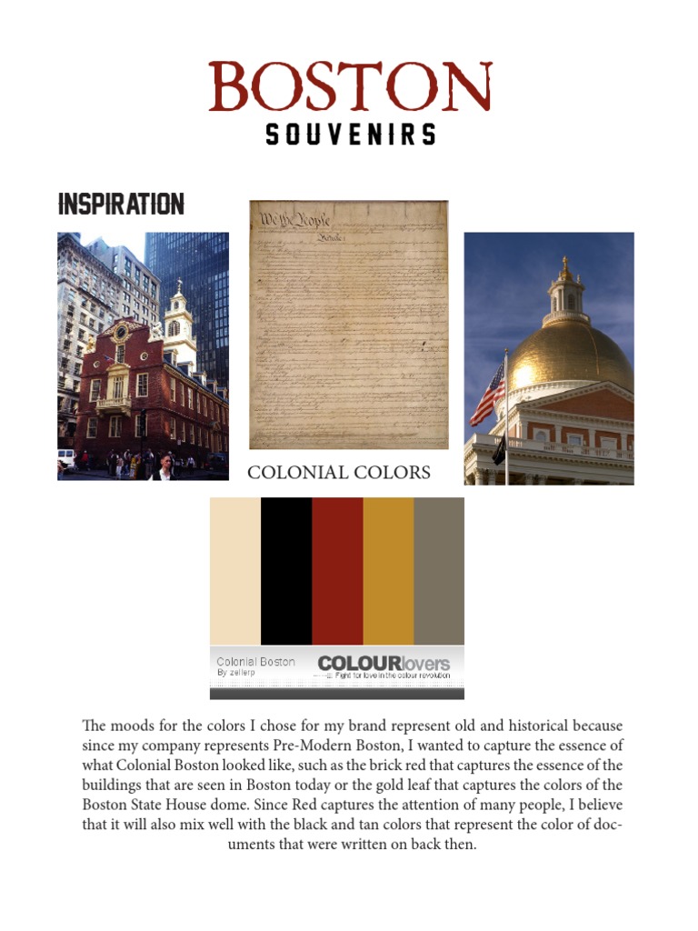 Colonial Color Palette for Boston Souvenirs | PDF