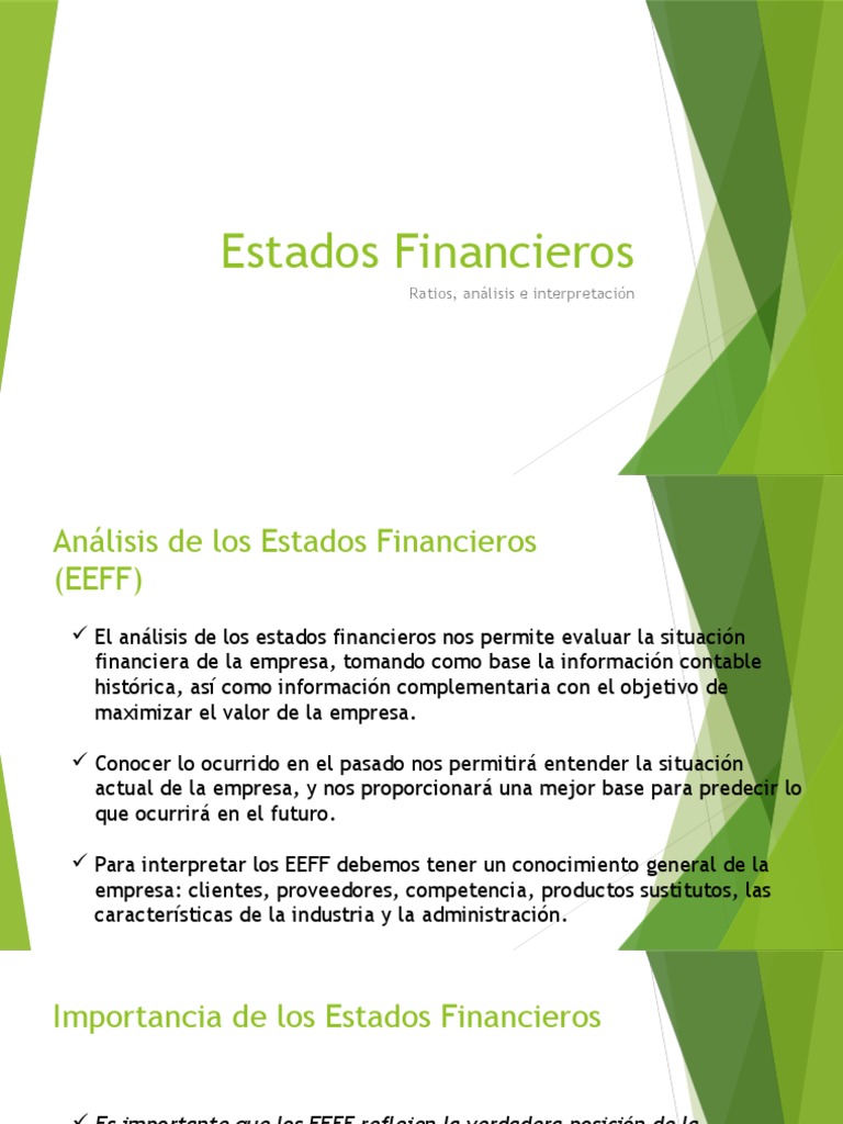 Análisis de Estados Financieros y Ratios | PDF | Bancos | Hoja de balance