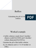 Buffers: Calculating The PH of A Buffer Solution