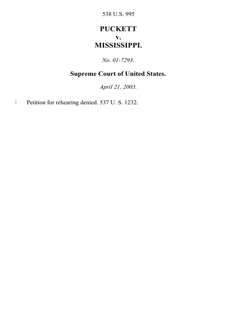 Puckett v. Mississippi. Supreme Court of United States PDF