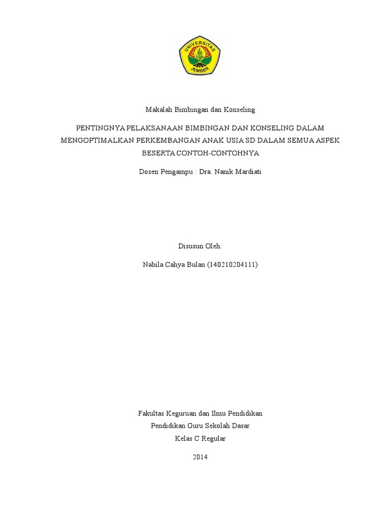 Makalah Bimbingan Dan Konseling Docx