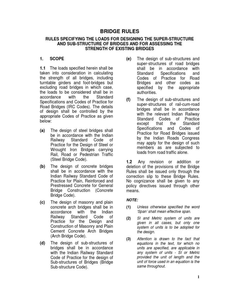 Bridge Rules PDF Normal Mode Earthquakes