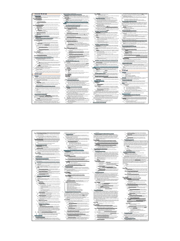 Small Draft Evidence Outline PDF Hearsay In United States Law