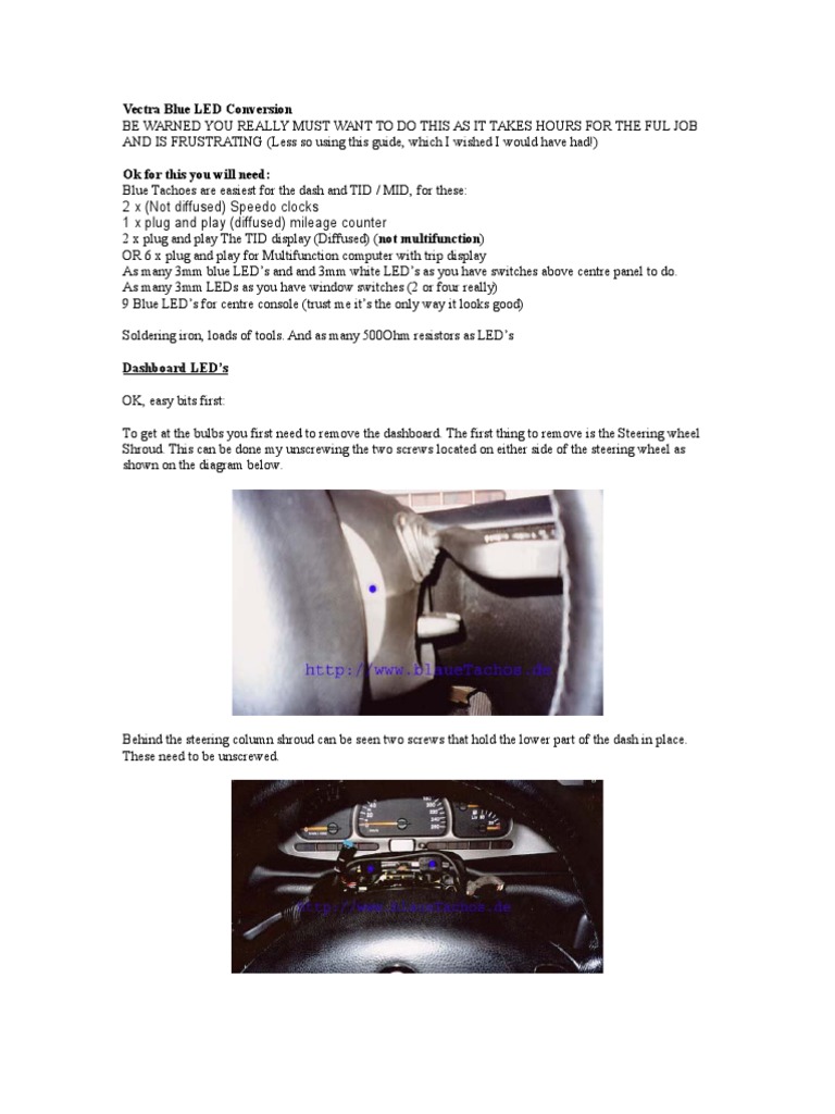 thumbnail image 2 of CrazyLEDs Instrument Switch Illumination LED Conversion/Repair Kit – For Vectra B, VX220 2 of 5