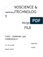 Nanoscience & Nanotechnolog Y File: Project
