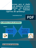 Consideraciones para El Diseño Didáctico de Ambientes Virtuales de Aprendizaje: Una Propuesta Basada en Las Funciones Cognitivas Del Aprendizaje