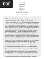 McKee v. United States, 75 U.S. 163 (1869)