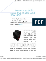 How to Use a Variable Inside SQL in SSIS Data Flow Tasks _ MSSQL