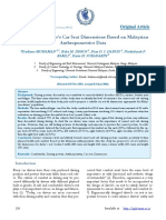 Comfortable Driver's Car Seat Dimensions Based On Malaysian Anthropometrics Data