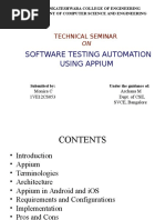 Technical Seminar On Software Testing Automation Using Appium