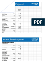 Balance Sheet (Projected) : Prepped Package