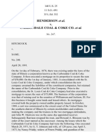 Henderson v. Carbondale Coal & Coke Co., 140 U.S. 25 (1891)