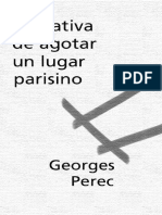 Perec. Tentativa de Agotar Un Lugar Parisino