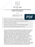 Toy Toy, Appt. v. C. B. Hopkins, United States Marshal For The Western District of Washington, 212 U.S. 542 (1908)