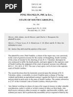 Franklin v. South Carolina, 218 U.S. 161 (1910)