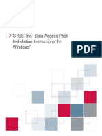 SPSS v 17 SPSS Inc. Data Access Pack Installation Instructions