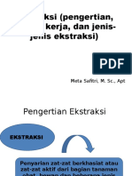 Ekstraksi (Pengertian, Prinsip Kerja, Dan