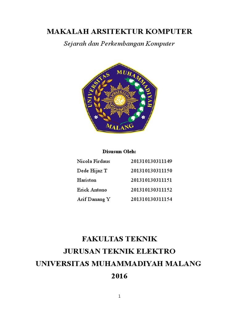 Makalah Perkembangan Komputer PDF