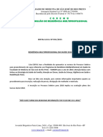 Processo seletivo Residência Multiprofissional Saúde FAMERP 2016