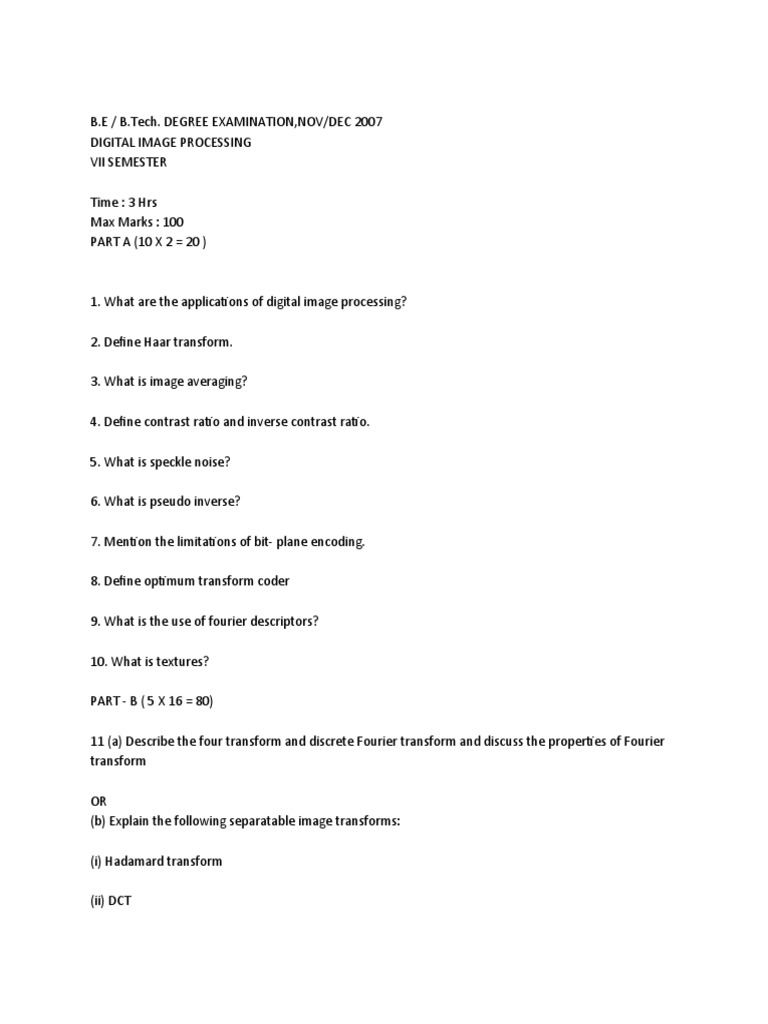Ec1009 Digital Image Processing | PDF | Teaching Methods & Materials ...