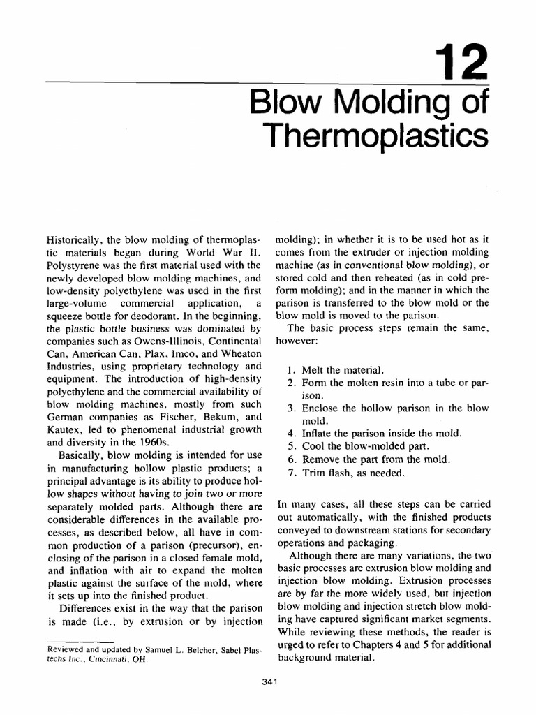 SPI Plastics Engineering Handbook Chapter 12 Blow Molding of