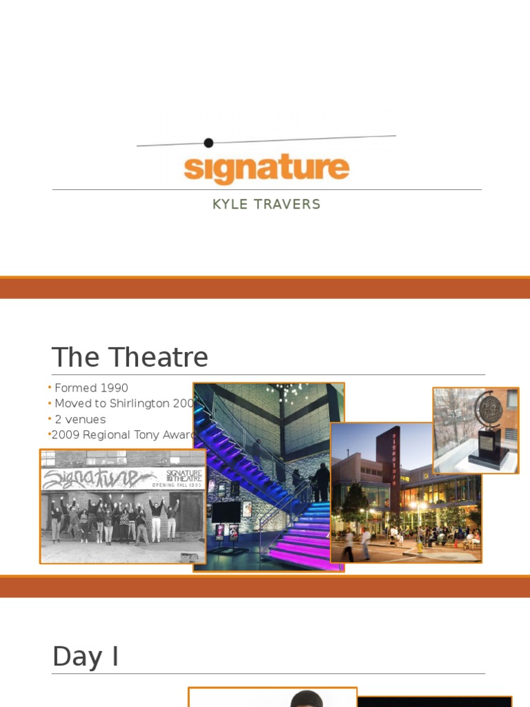 Kyle Travers Theatre Overview | PDF