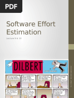 Lecture 9 & 10 - Effort Estimation