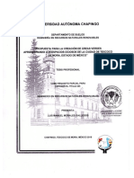 Propuesta Para La Creación de Áreas Verdes Aprovechando Los Espacios Ociosos de La Ciudad de Texcoco de Mora, Estado de México