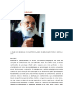 Paulo Freire e Os 4 Pilares Da Educacao
