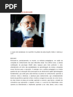 Paulo Freire e Os 4 Pilares Da Educacao
