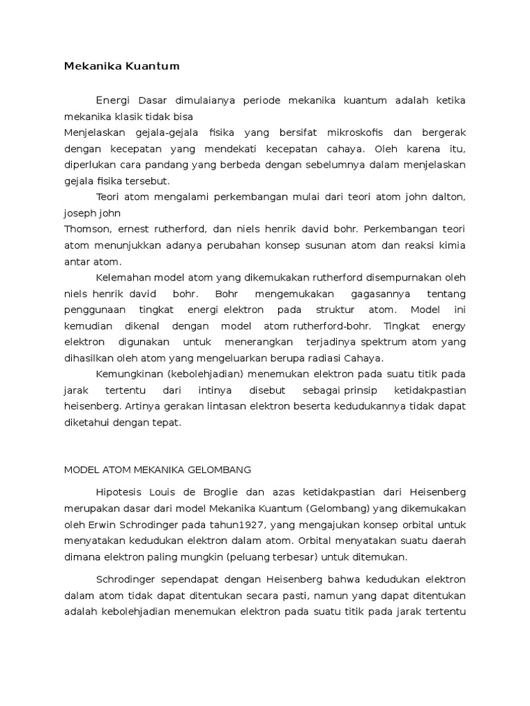Mekanika Kuantum Pdf
