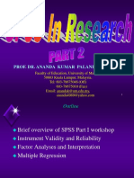 SPSS in Research Part 2 by Prof. Dr. Ananda Kumar