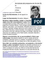 Curriculum Vitae de Autores Del Programa de 3ro de CB