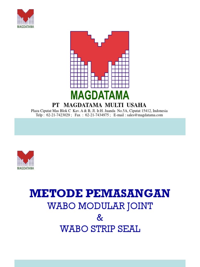 Metode Pemasangan Wabo Joint | PDF