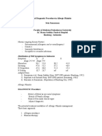 Pathophysiology and Diagnostic Procedure in Allergic Rhinitis