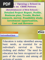 Download Starting  Opening a School in India on CBSE Pattern Establishment of New School - Detailed Project Report Profile Business plan Trends Market research survey Feasibility study Investment opportunities Cost and Revenue by Ajay Gupta SN311018378 doc pdf