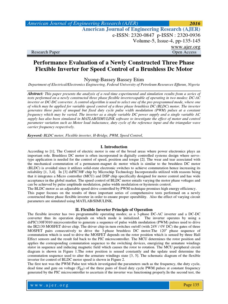 Performance Evaluation of A Newly Constructed Three Phase Flexible ...