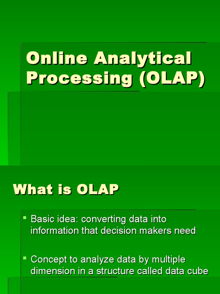 Online Analytical Processing | PDF | Relational Database | Databases