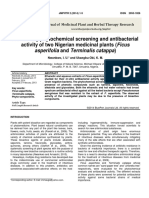Preliminary Phytochemical Screening and Antibacterial