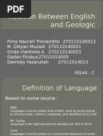 Relation Between English and Geologic