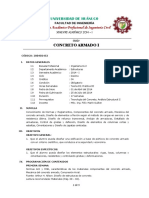 Concreto Armado I - UDH - Syllabus