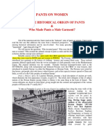 Historical Origin of Pants PDF