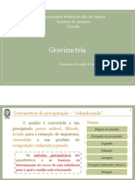 Gravimetria de precipitação - método quantitativo absoluto