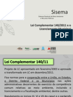 Lei Complementar 140 e o Licenciamento Municipal Andr Luis Ruas